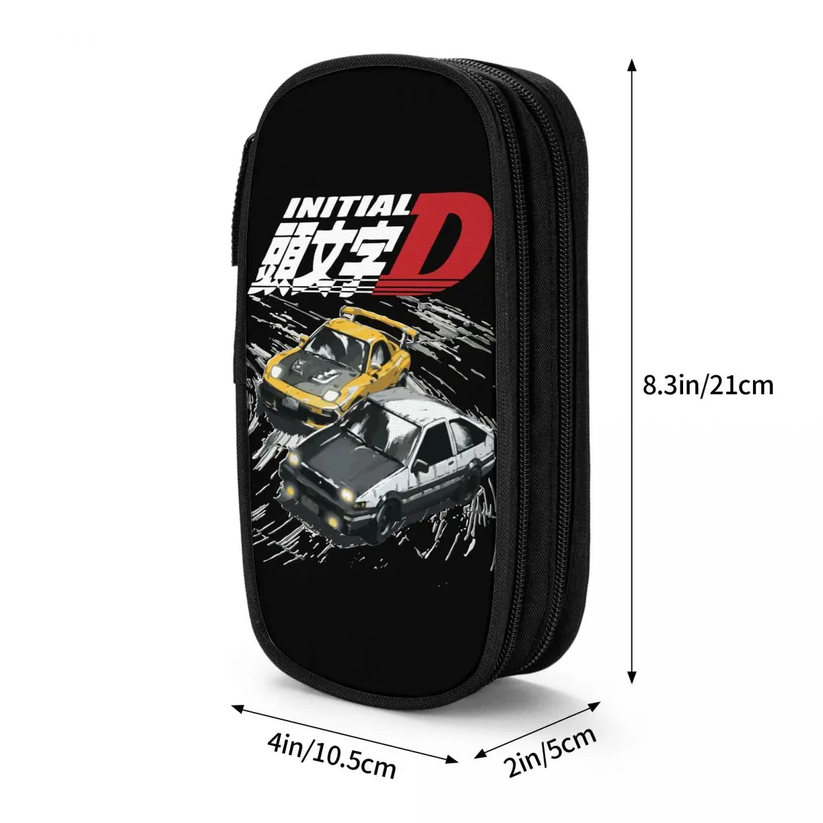 Initial D Mountain Drift Racing Pencil Case Anime Pencil Pouch Pen Box for Student Large Storage Bag Office Gift Stationery