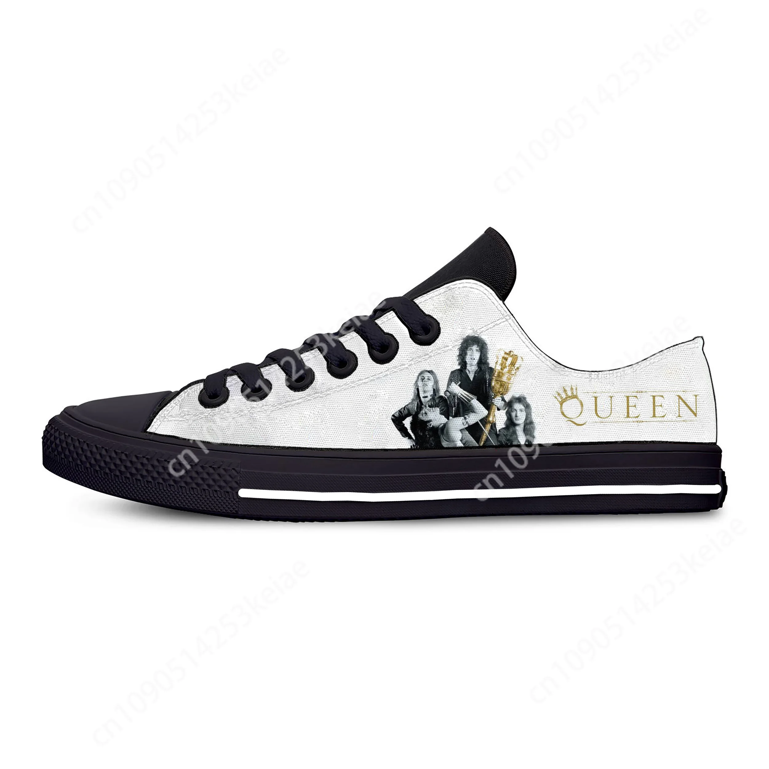 Queen Rock Band Freddie Mercury Music Cool Fashion Casual Cloth Shoes Low Top Lightweight Breathable 3D Print Men Women Sneakers