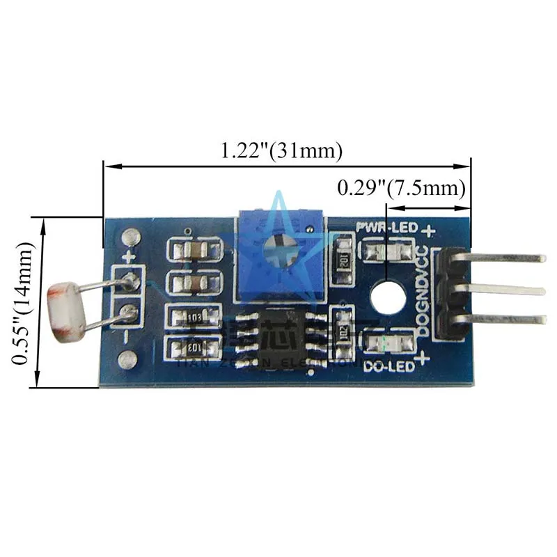 Módulo de Sensor fotosensible, detección de línea óptica, módulo de resistencia fotosensible