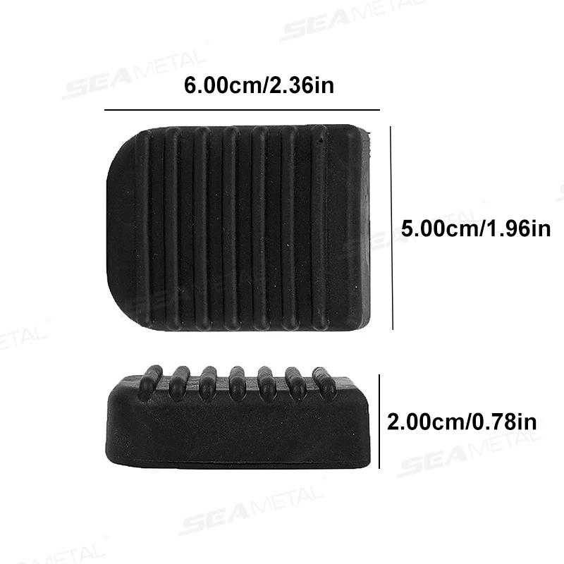 SEAMETAL Motorcycle Footrest Soft Rubber Pad Scooter Footrest Base Plate Anti-slip Base Motorcycle Base Bracket Extension Foot