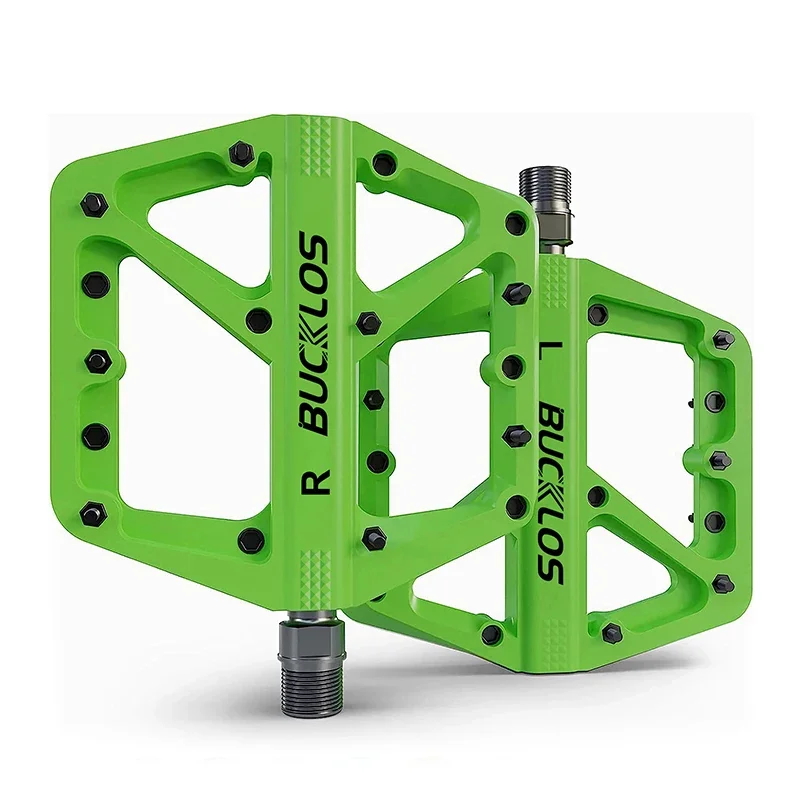 BUCKLOS Fietspedaal Ultralight pedaalplatform voor racefiets Mountainbike Antislip nylon afgedichte lagers Platte pedalen MTB-fietsonderdeel