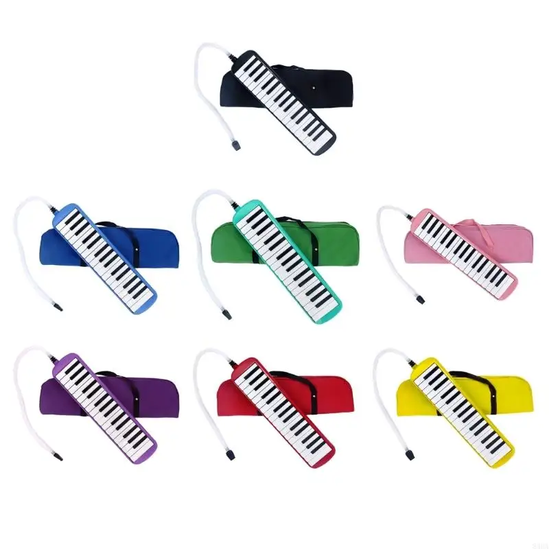 Air Piano Keyboard Soprano Melodica with Long Tube, Short Mouthpieces & Carry Bag, 32 Keys Melodica Instrument for Kids