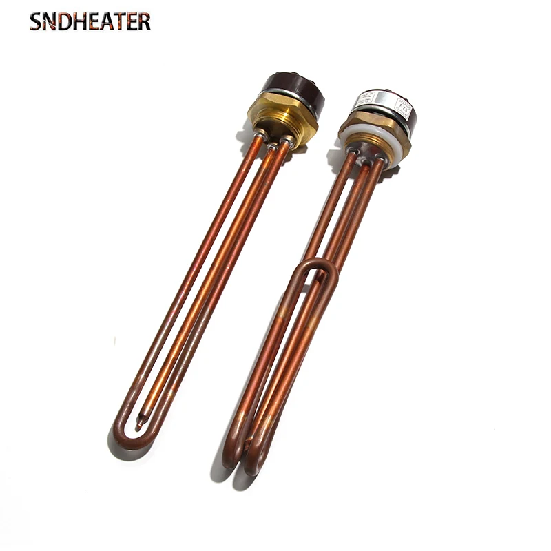 SNDHEATER Copper Electric Immersion Water Heating Element DN32 42mm Ariston Thermostat Temperature Switch 250V 1.5KW 2KW 2.5KW