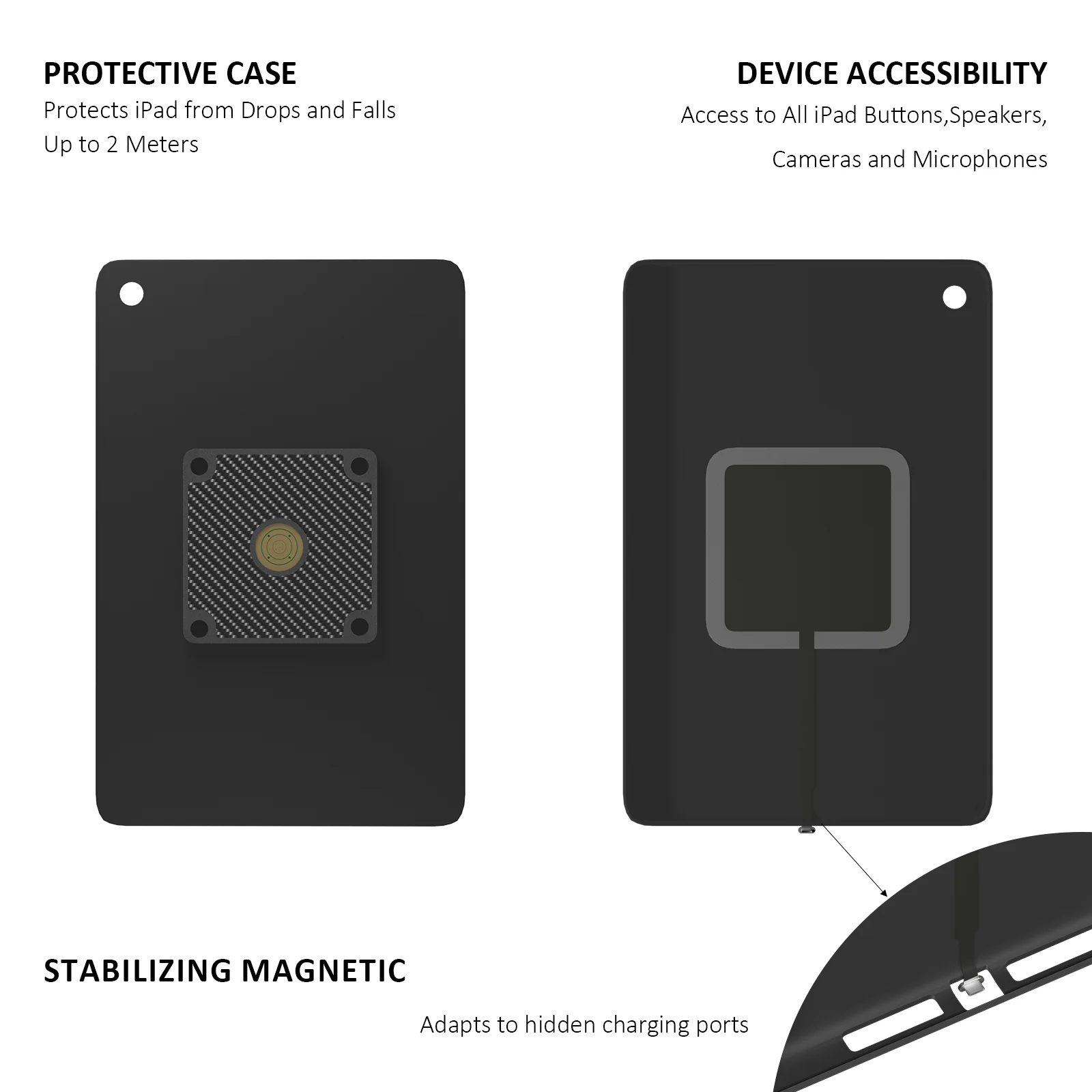 

Zilvex Magnetic Charging Case for Samsung Galaxy Tab A9 A9+ S8 S9 S10 Series Smart Tablet Wall Mount Magnetic Cover for AC/POE