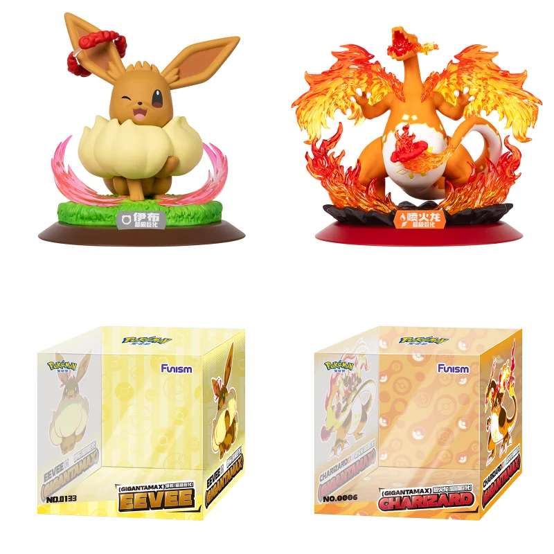 Figurines d'action Pokemon Anime Super géantes Charizard Eevee, modèles de collection, ornements