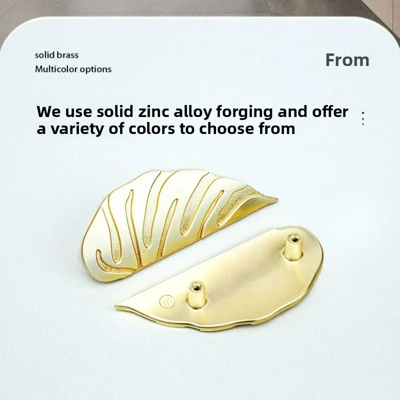 Featured Multi-color Leaf Shaped Matching Handle Antique Bronze Nordic Wardrobe Shoe Cabinet Bookshelf Wine Cabinet Door Handle