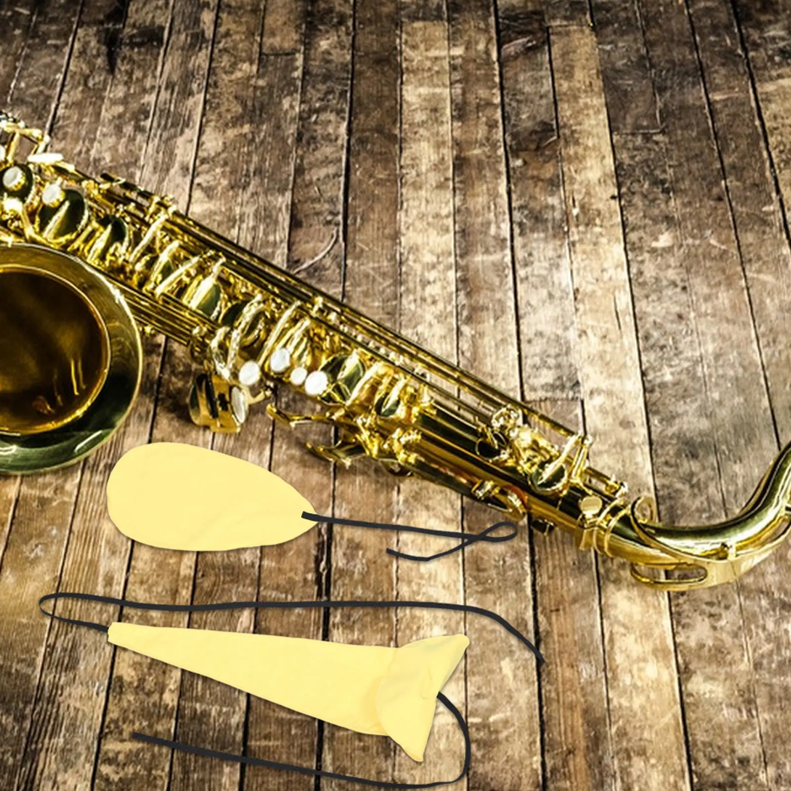 1Set Saxophone Cleaning Kit Efficient Microfiber Cloth Mouthpiece Brush Portable Maintenance Set for Alto Tenor Soprano Sax Wind