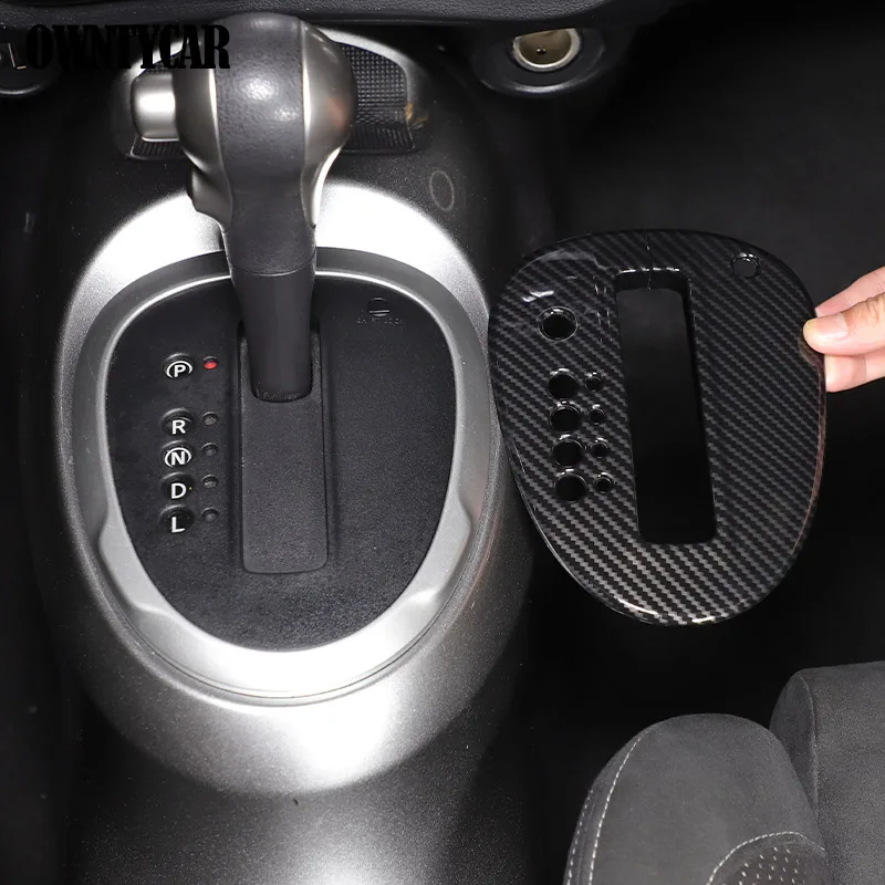 

For 2011-2019 Nissan Juke For Infiniti ESQ ABS Carbon Fiber Car Shift Panel Decorative Stickers Car Interior Accessories