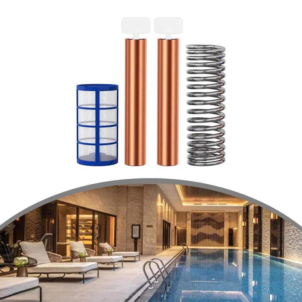 

Copper Anodes Threaded Basket Coil Spring Wing Screws Pool Ionizer Copper Anode Replacement Kit For Solar Ionizer Pool Accessory