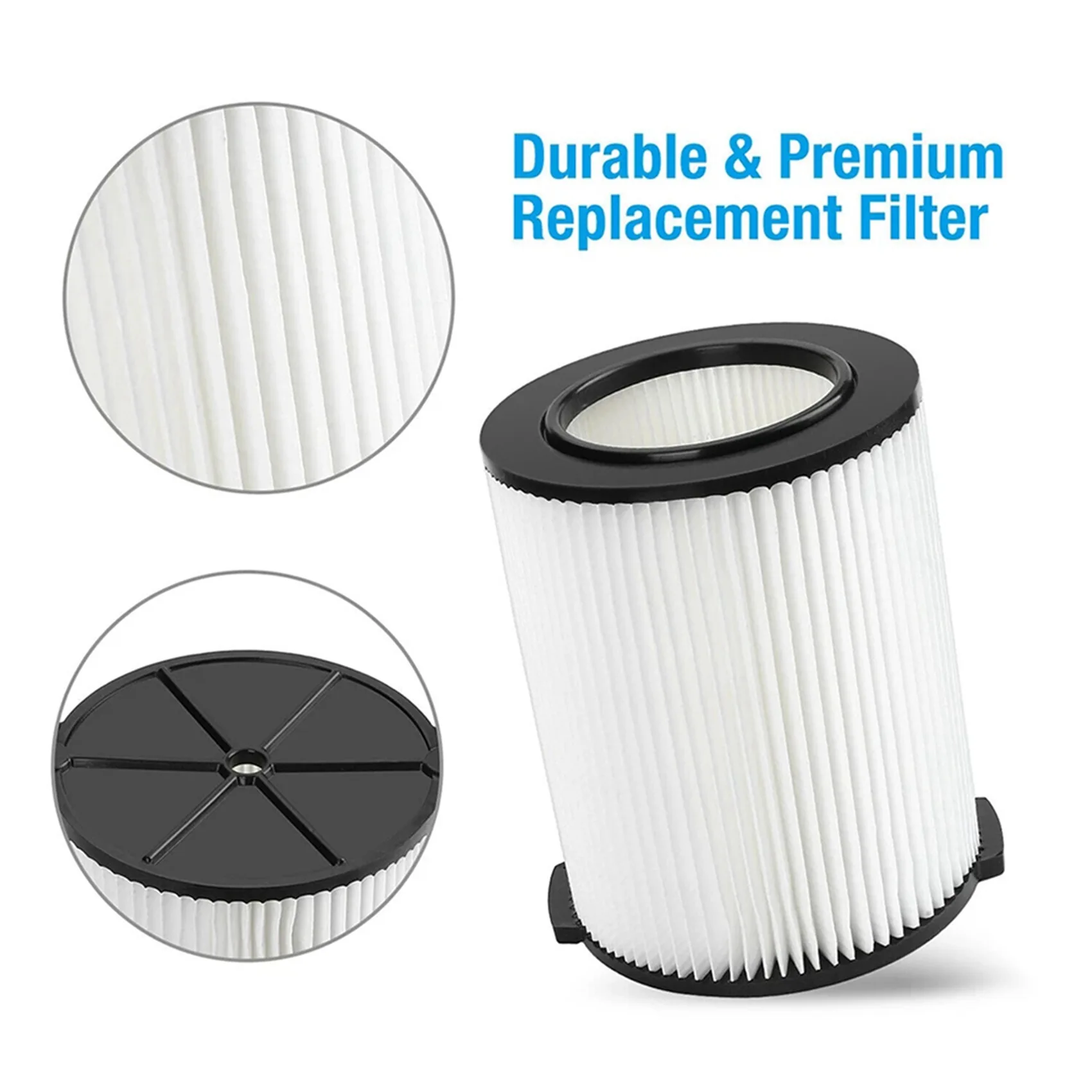 

N84R 3X Standard Wet/Dry Vac HEPA Filter Replacement Washable For Ridgid VF4000 Vac 5-20 Gallons Vacuum Cleaner Filter