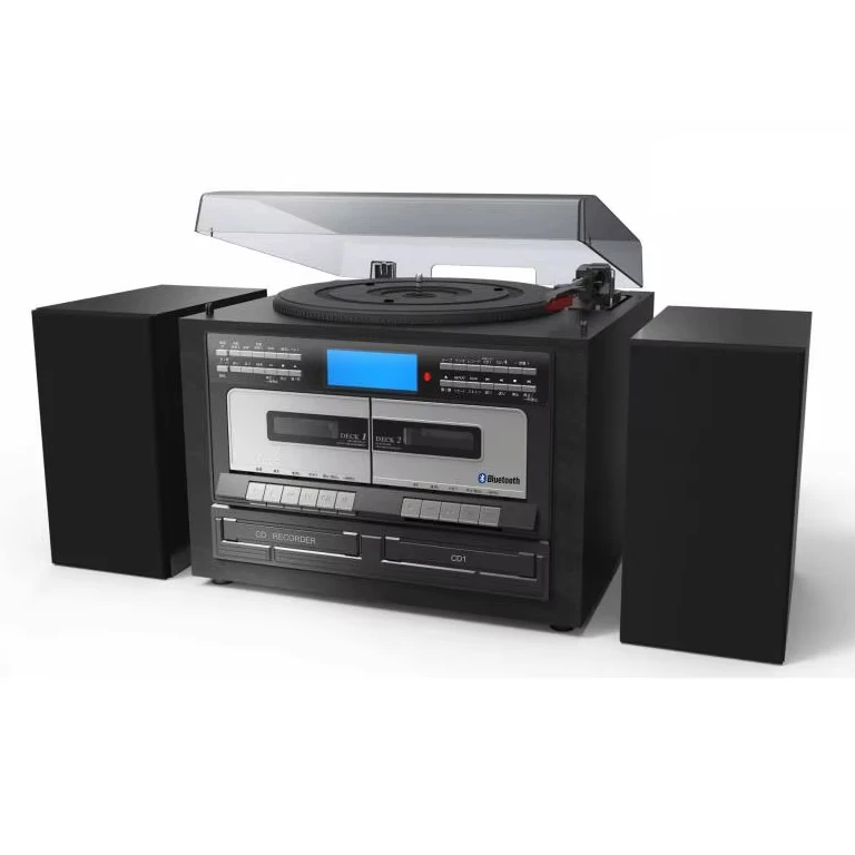 

Музыкальный комбинированный компакт-диск-кассета PHONO для записи компакт-дисков, дистанционное управление, дополнительный линейный выход Bluetooth и внешние стереодинамики