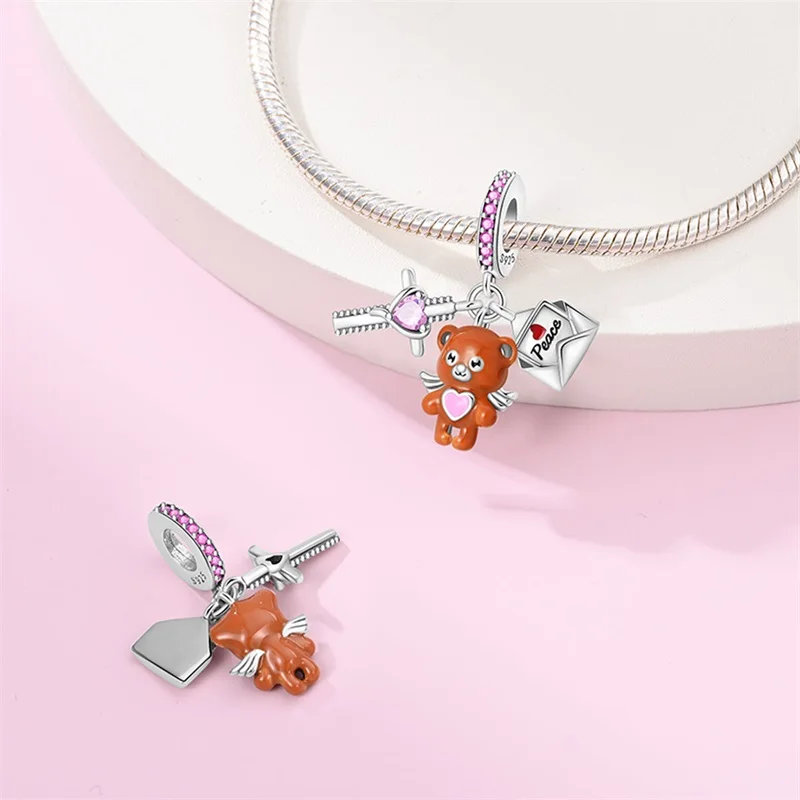 925 Sterling Silver Tailor Sewing Machine Telephone Alarm Clock Charms Pendants Fit 925 Original Bracelets DIY Jewelry