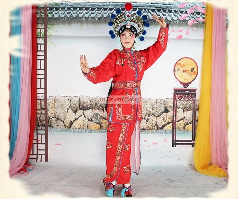 Peking Henan Huang Mei SiChuan Yue Operas Dao Ma Dan dress stage performance Outfit Women Soldiers Stage Opera Fighter costume