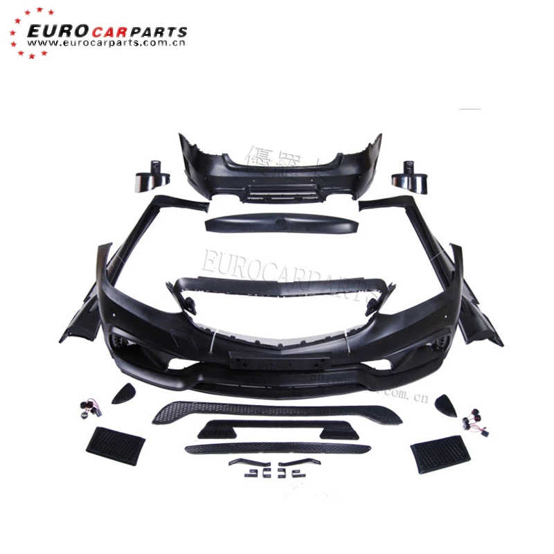 For E Class W212 W-style 2014-2016 Year Frp Material Body Kit Fit Upgrade Body Parts Car Bumper Rear Spoiler for W212 Full Set view 2