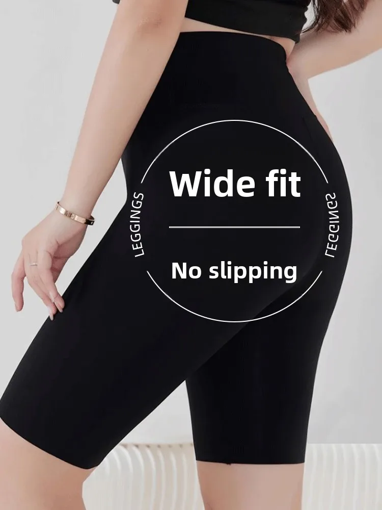 

plus Size ark Skin Fitn Yoga Pants High Waist Tummy Control Slimming Five-Quarter Length Women's Boting Trousers