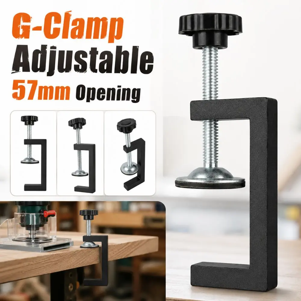 High Quality Aluminum Alloy G-Clamp Plum Blossom Adjustable Open Table Clamp 57mm Opening Sturdy Small Clamp Woodworking Tool