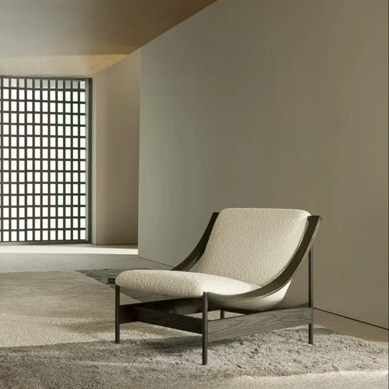 

French retro koala leisure chair designer ash wood single sofa chair