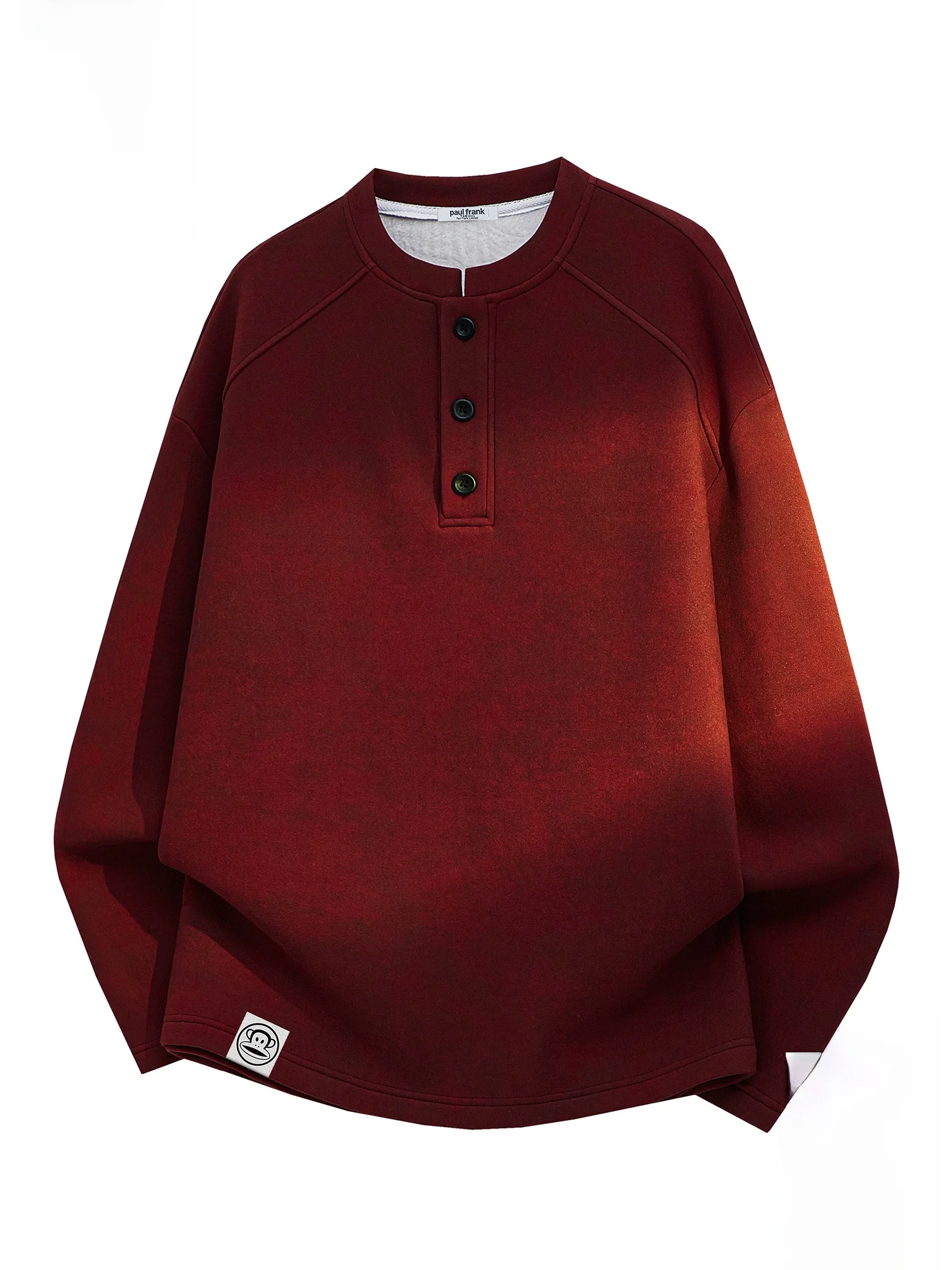 

Футболка PaulFrank с длинными рукавами, мужская весенняя повседневная футболка красного цвета с изображением обезьяны, мягкая и удобная ткань из полиэстера