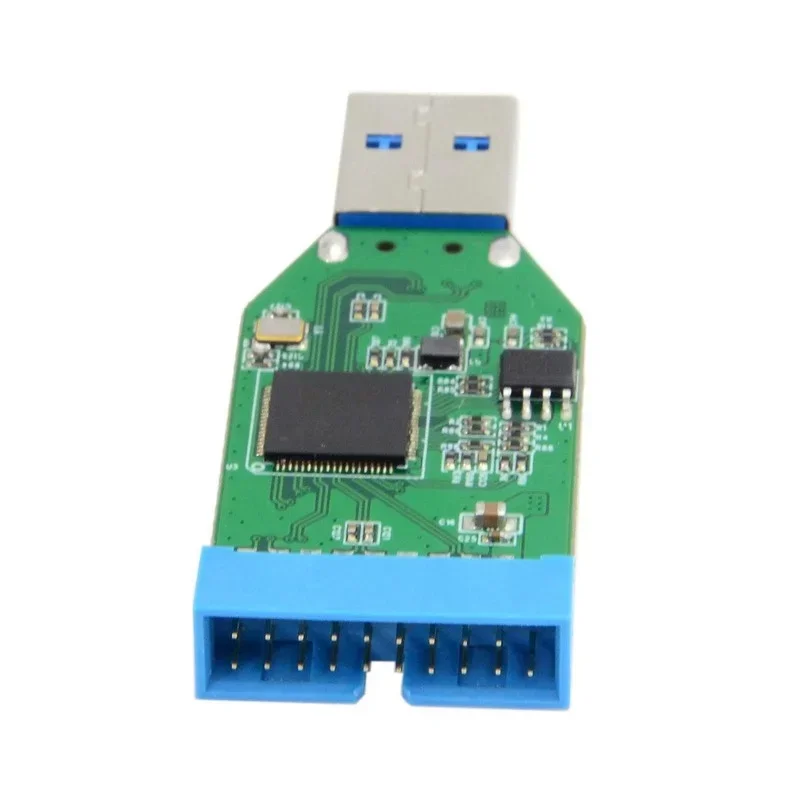 منفذ واحد USB 3.0 نوع A ذكر إلى أنثى 20-Pin موصل أنثى مهايئ توزيع اللوحة الأم المقبس 20-Pin إلى HUB