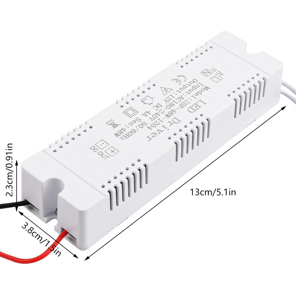 12W 24W 36W 60W LED Driver Power Supply AC220 to 12V 1A 2A 3A 5A Power Supply Control Lighting Transformers For LED Light Strip