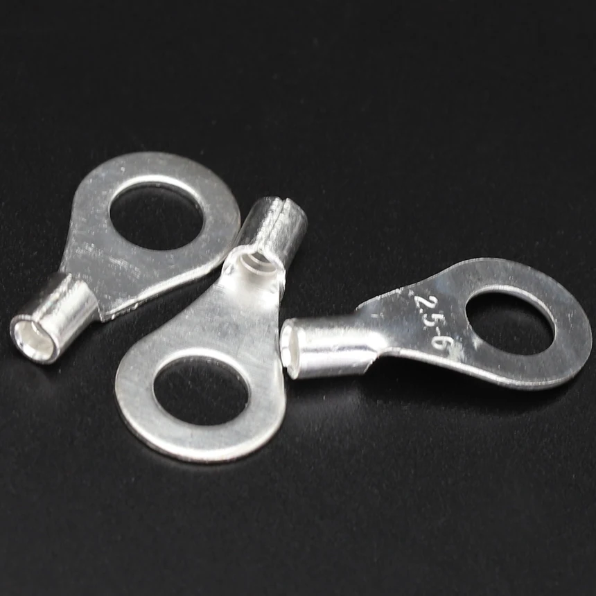 OT OT16-5/6/8/10/12/14/16/18/20/22/24 16mm2 Wire Cable Copper Round Ring Tongue Connector Lug Spade Non Insulated Crimp Terminal