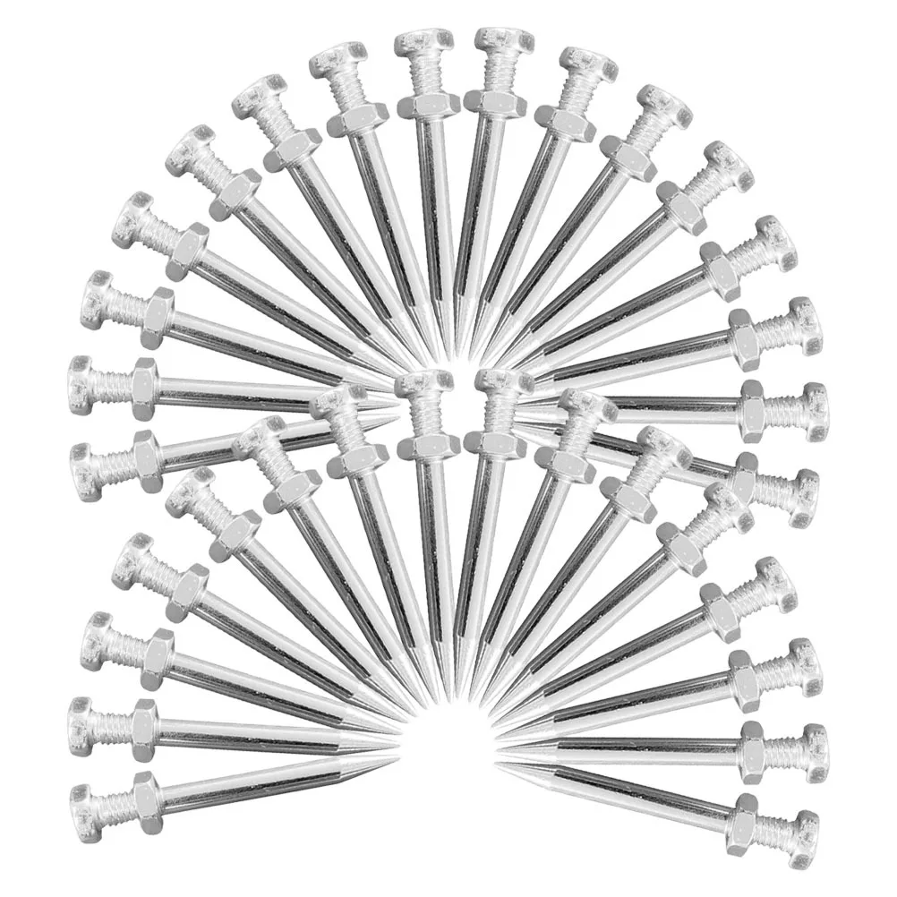 

40pcs Lawn Aerator Shoes Spikes Extra Long Grass Nails Pegs Metal Stakes Durable Yard Tools Soil Loosener For Garden Lawns