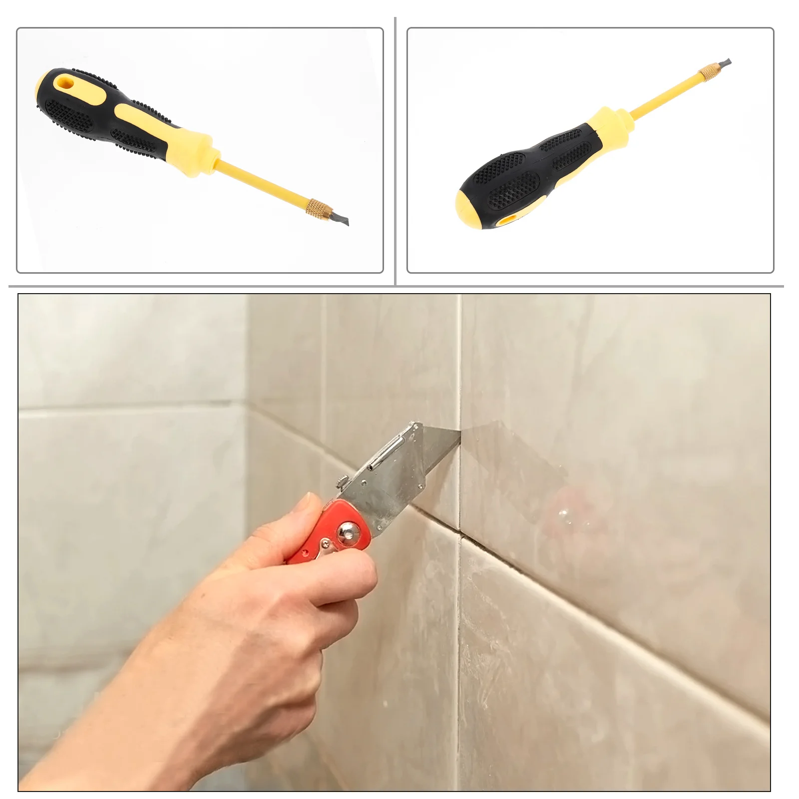 التنغستن الصلب السد أداة إزالة 1 قطعة بلاط التماس الأنظف الجص أداة إزالة الصواميل تنظيف فعال زوايا ضيقة الشقوق العنيد