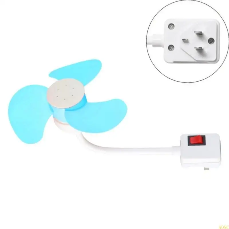 A0NC Tragbarer 3Pin -Gewinde Deckenlüfter 360 -Grad -Einstellung Kühllüfter Einfacher Installationsraum Speicherplatz für