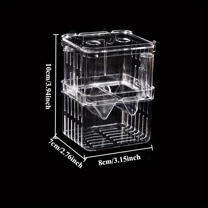 2pcs Multifunctional acrylic fish tank feeding isolation box aquarium incubator incubator bracket fish feeding