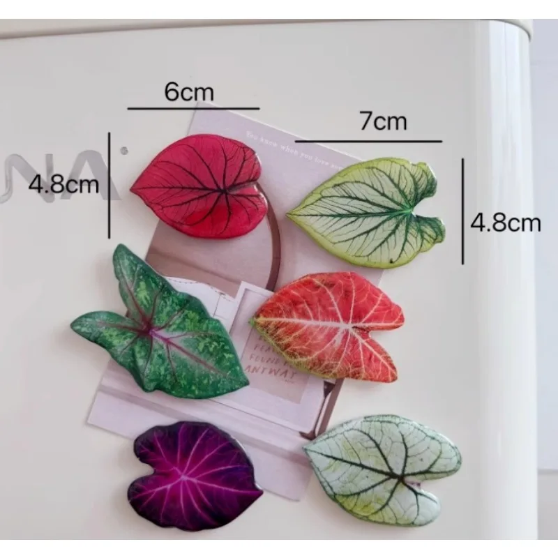 Tropical Monstera Leaf Refrigerator Magnet Fridge Sticker Home Kitchen Decoration Green Plant Theme 1pc Accessories
