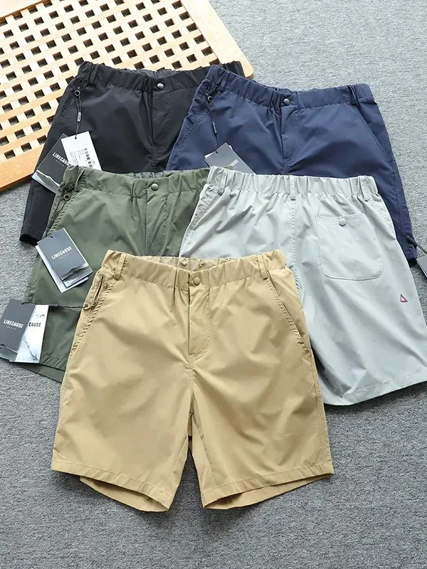 

Ретро-шорты в японском стиле для мужчин: модные, свободные, прямого кроя, длиной до колена, быстросохнущие, для летних видов спорта на открытом воздухе