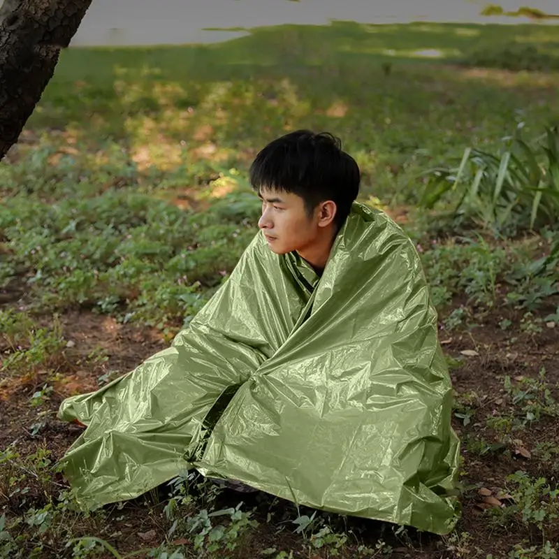 Aluminum Film Outdoor Emergency Sleeping Bag Waterproof Moisture-proof Simple Cold And Wind Relief Emergency Warm Sleeping Bag