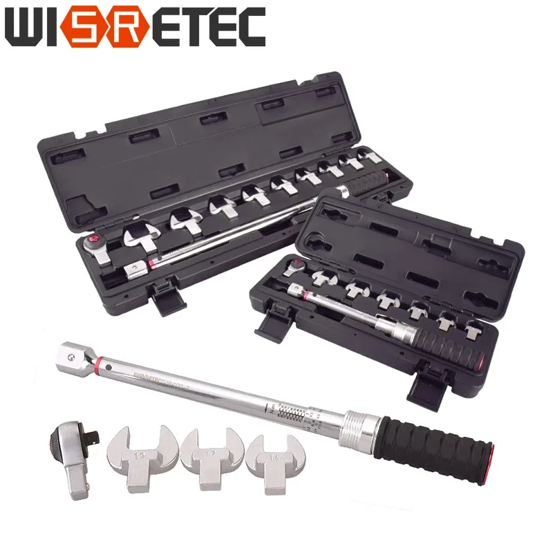 Taiwan Manufacture 20-340NM Torque Wrench Set 3/8 Retchat Head Open Close Insert Tools Torque Spanner Measure Tools