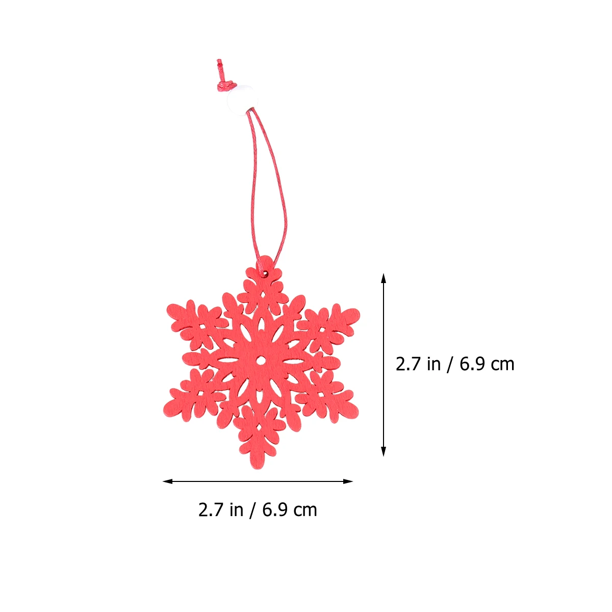 

12Pcs Christmas Snowflake Hanging Ornaments Wooden Snowflake Pendants Delicate Decorations Xmas Party Festival Decor