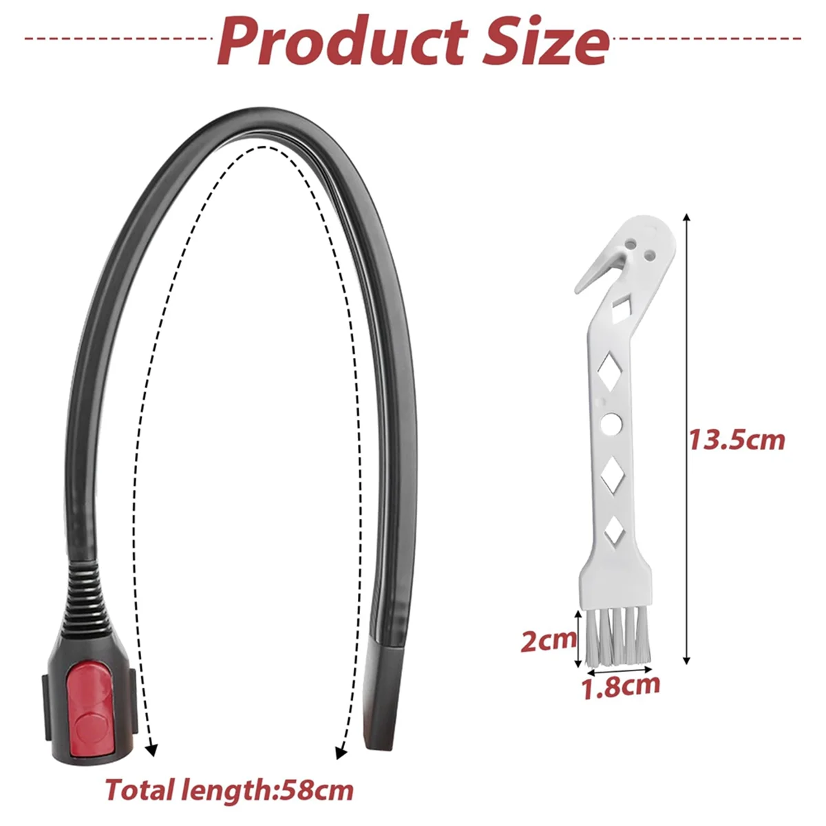 New Flexible Crevice Nozzle for Dyson V15 V12 V11 V10 V8 V7 Vacuum Cleaner Vacuum Cleaner Attachment Long Flat Nozzl