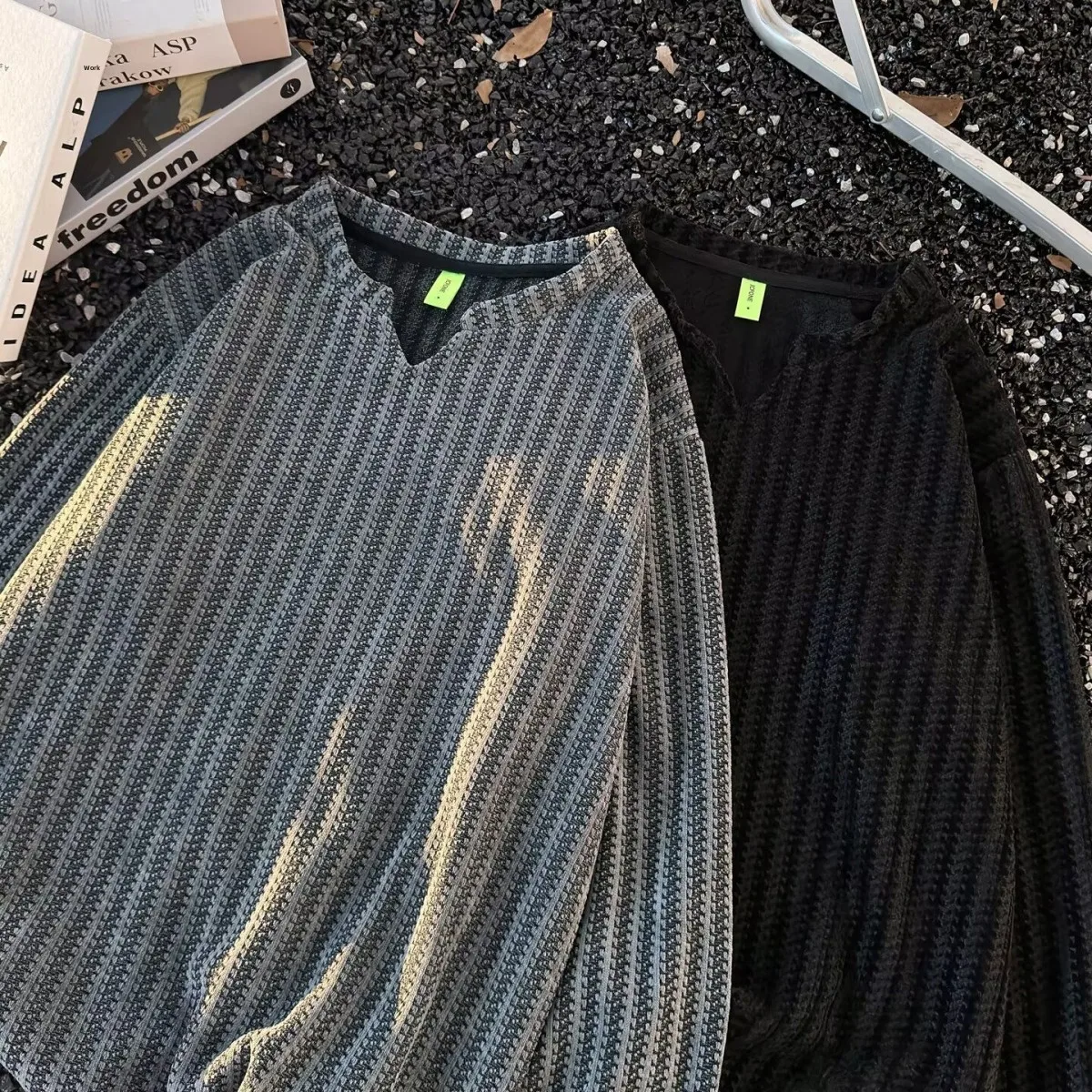 

American Sle V-Ne Knitted Sweater Cardigan Men's Color Casual Loose Fit Winter Outerwear Soft Polyester Fiber