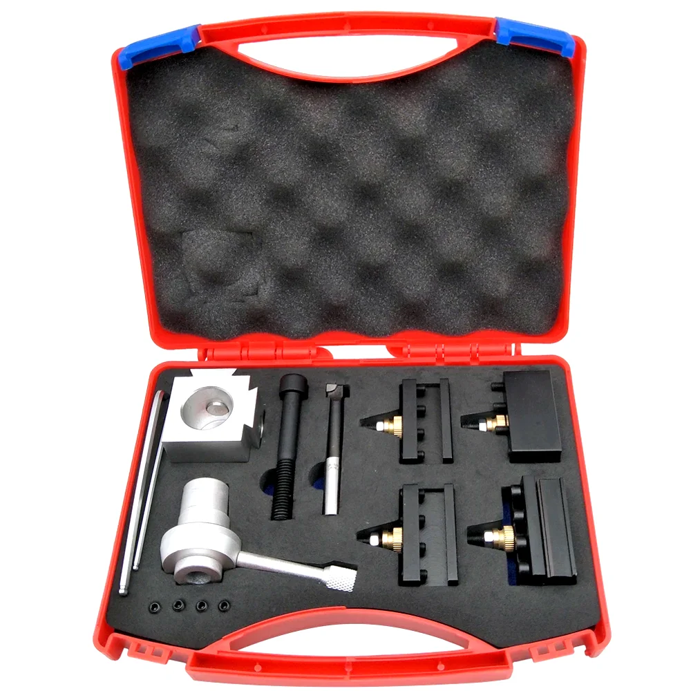 4-Piece Quick Change Tool Post Kit For Mini Lathes - Aluminum Alloy Tool Holder Set With Boring Blade For Metal Turning