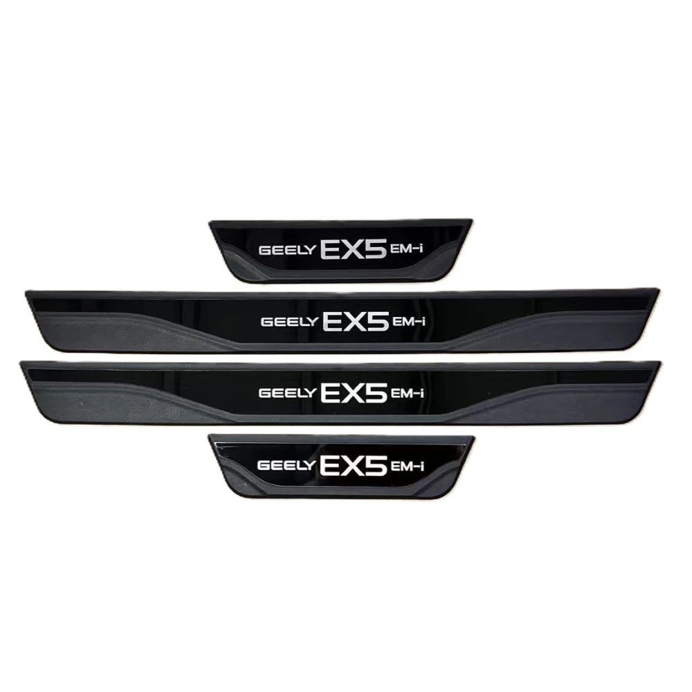 Car Door Sill Protector For Geely EX5 EM-i 2024-2027 Welcome Pedal Adhesive Threshold Stickers ABS Steel Anti-Scratch Auto Parts