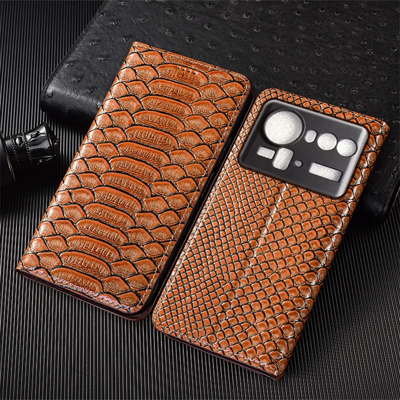 

Python Pattern Genuine Leather Flip Case For ZTE Nubia Z30 Z40 Z40S Z50 Z50S Z60 Z60S Z70 Z70S Z80 Pro Ultra Cover Card Cases