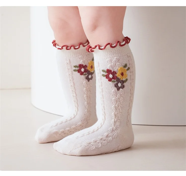 Description Picture 4 of itemKids Socks For Girls Cotton Print Ruffle Children's Girls Socks Spring Autumn Toddler Baby Princess Sock 0-8Years Stockings New