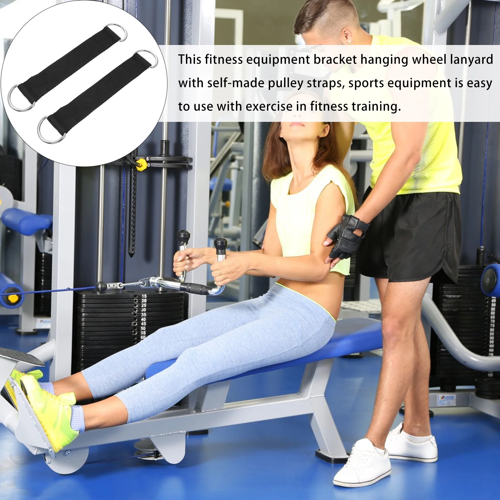 

2Pcs Swing Straps Heavy Duty Pulley Hanging Rope for Chin-Up Bars Balcony Bedroom Office Fitness Supplies Exercise Tool