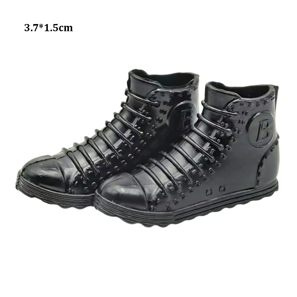1Pair High Quality Fashion 1/6 Shoes Plastic Multistyles Shoes Clothes Accessories Male Boots Fit Foot Length 2cm Dolls