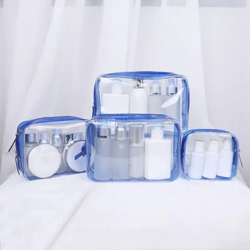 Transparent Cosmetic Bag Clear Zipper Travel Make Up Case Women Makeup Beauty Organizer Toiletry Wash Bath Storage Pouch