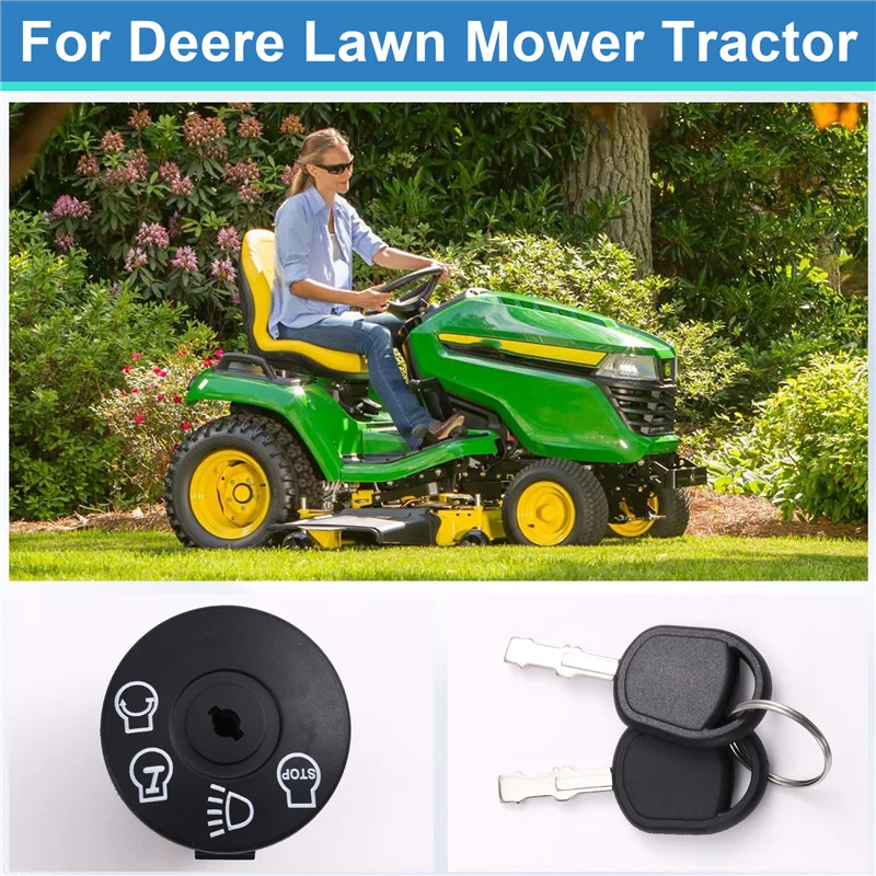 สวิตช์กุญแจสตาร์ทเครื่องตัดหญ้า John Deere รุ่น B23B พร้อมกุญแจ 532163968 532175566 925-17 สำหรับรถแทรกเตอร์
