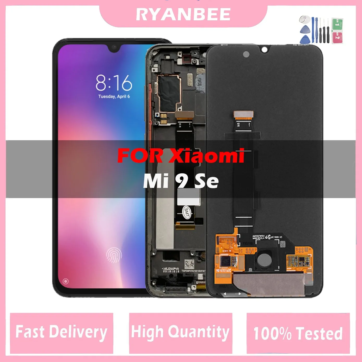 

Tested LCD For Xiaomi Mi 9 SE LCD Display Touch Screen Digitizer Assembly Replacement For Xiaomi Mi 9SE Mi9 SE M1903F2G Lcd