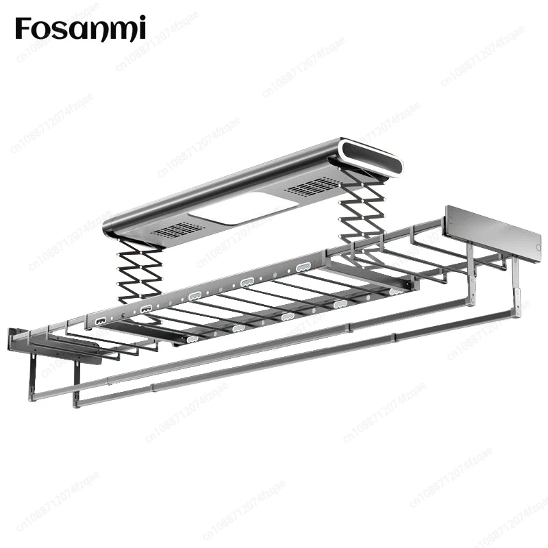 Fully Automatic Intelligent Remote Control Lifting Clothes Drying Rack Indoor Air Drying Retractable Folding Clothes Drying Rack