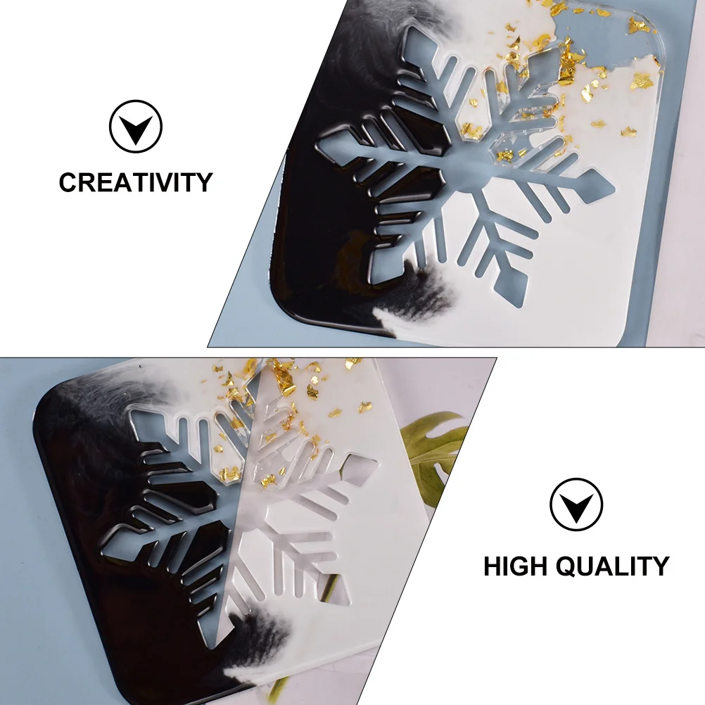 

1pc Snowflake Coaster Mold Hollow Silicone Cup Mat Mold For Diy Epoxy Craft Making Handmade Resin Art Kit Lightweight Durable
