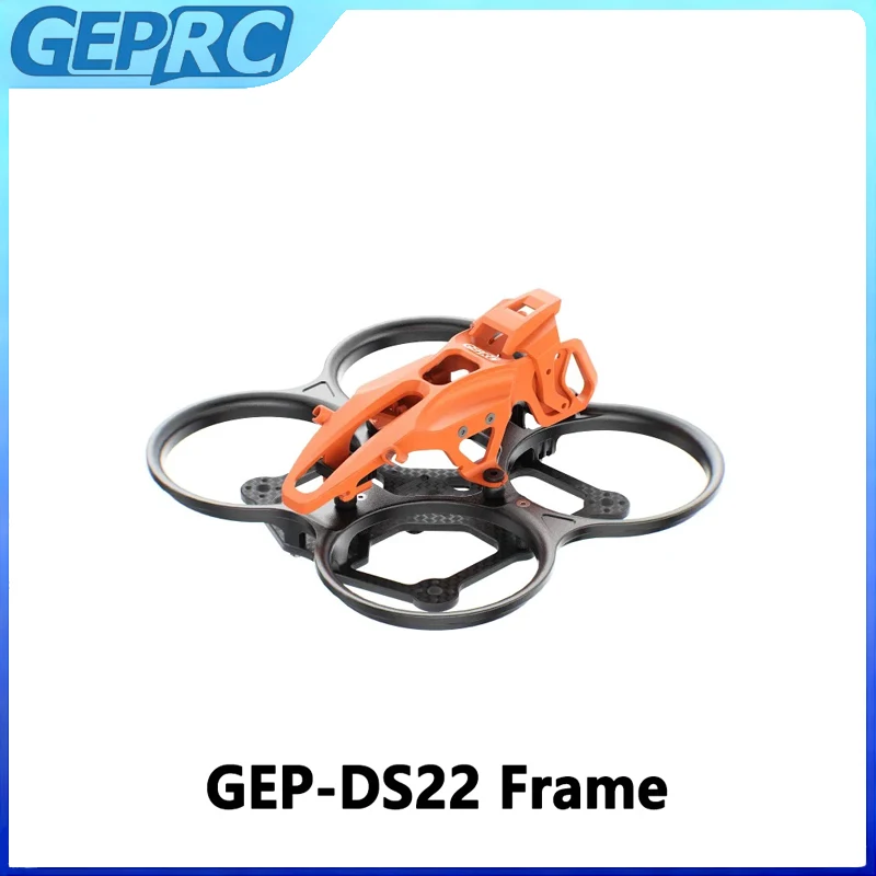 

GEPRC GEP-DS22 2.2in Cinewhoop Carbon Frame Black Orange Fit O4 Pro GPS Slot Anti-Vibration Indoor Micro FPV Drone Parts