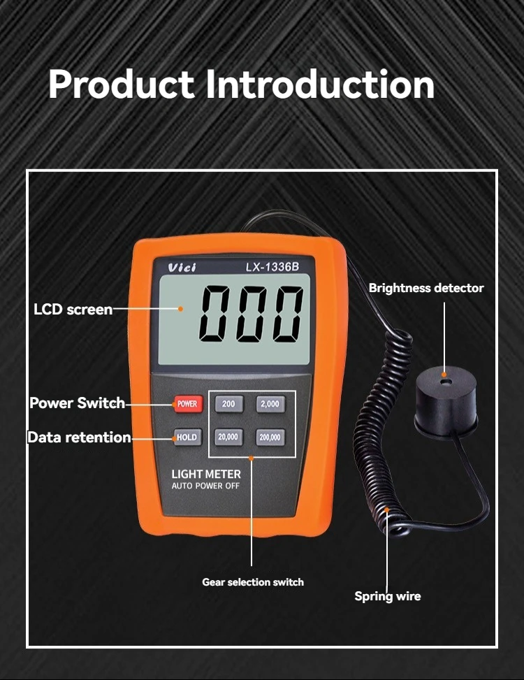 LX-1336B Screen Brightness Meter Tester Digital Portable Intelligent Sensor Electronic Photometer Intelligent Meter