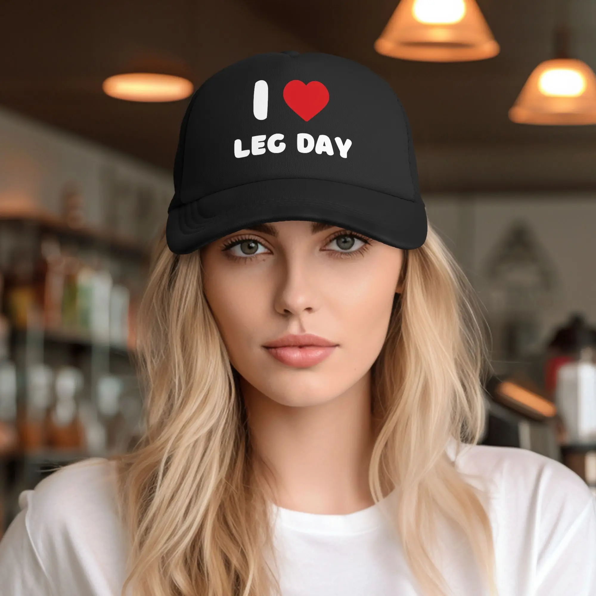 I Love Leg Day Mesh Baseball Cap Men Women Fashion Sun Caps  Dad Hat Breathable Snapback Caps Fishing Hat Summer Trucker Caps